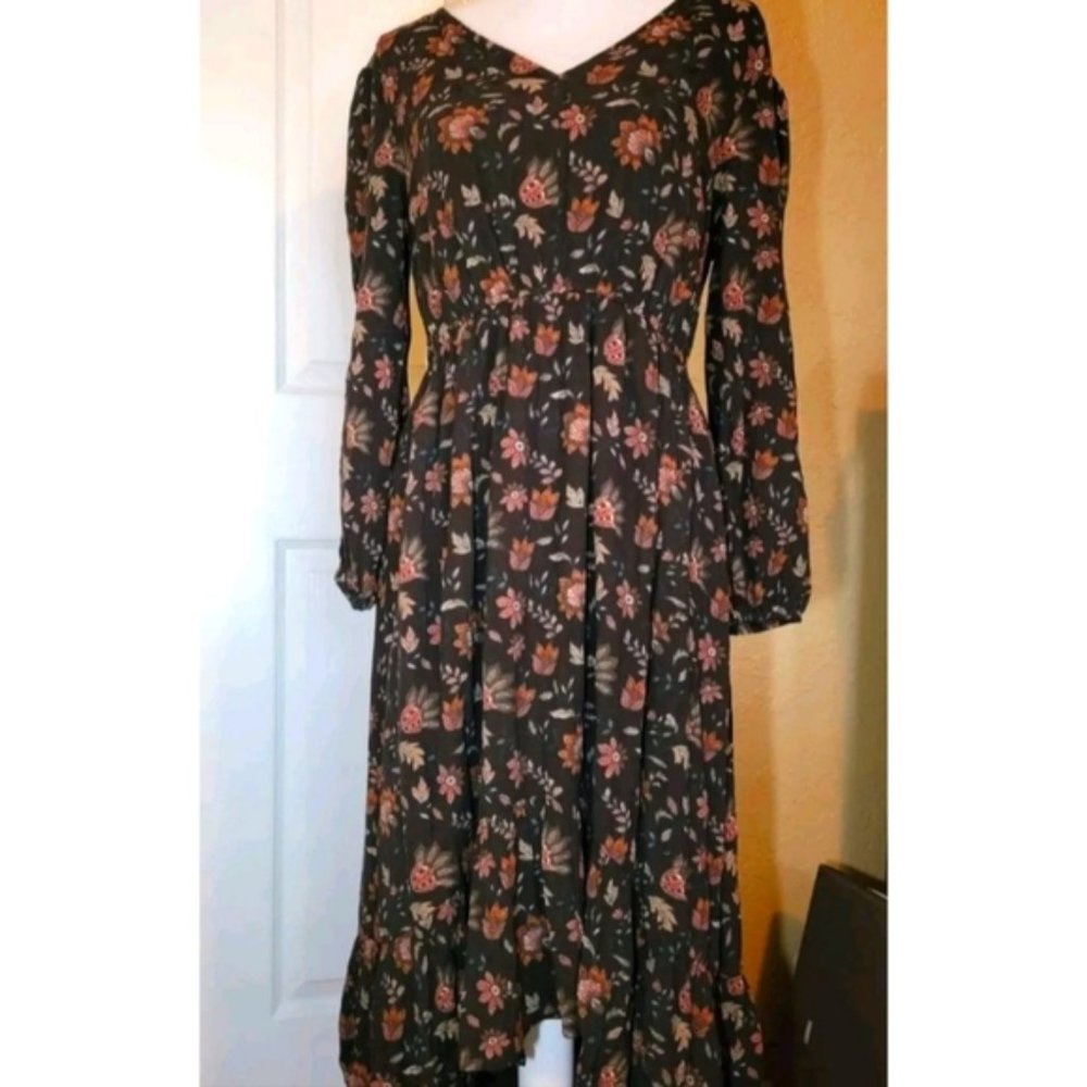 Rachel Zoe Long Sleeve Floral Dress Size 10 NWOT